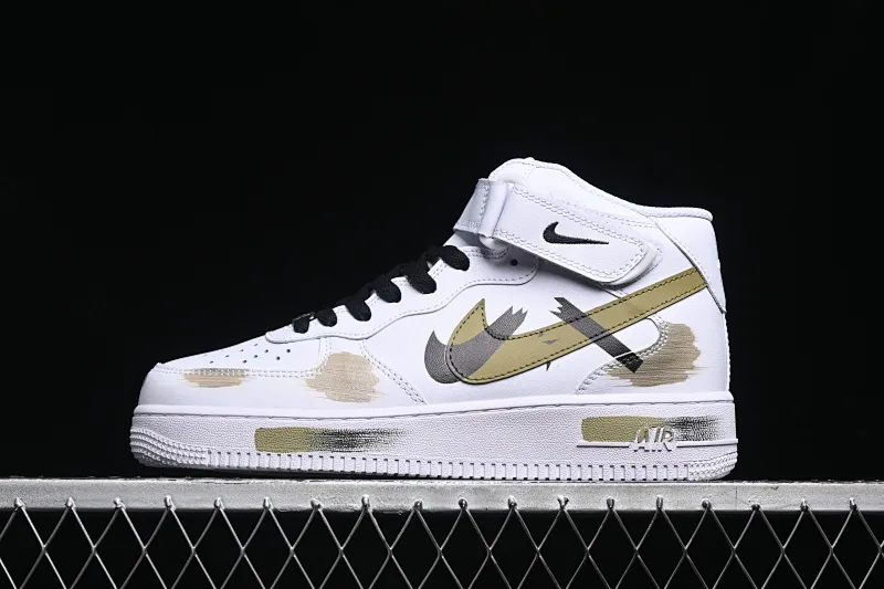 All categories Nk Air Force 1 Air Force series Nk Air Force 1 Mid Air Force mid-top Nk Air Force 1'07 Mid Olive green hand-painted Hand-painted fracture Triple hook shadow Air Force 1 strap mid-top casual sneakers CW2289-111
